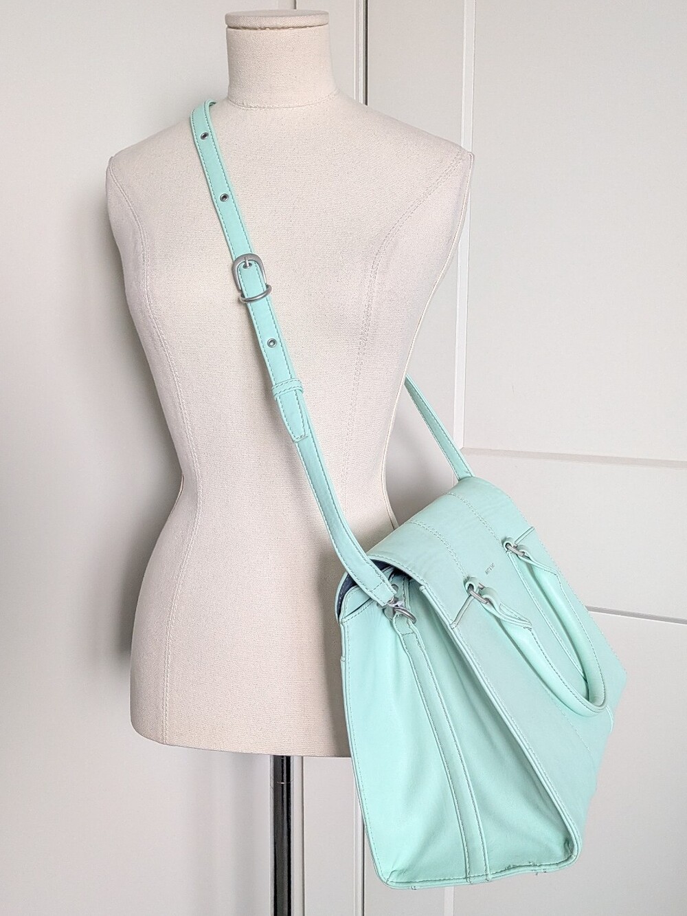 Matt and Nat Avery Mint Green Recycled Vegan Leather Satchel